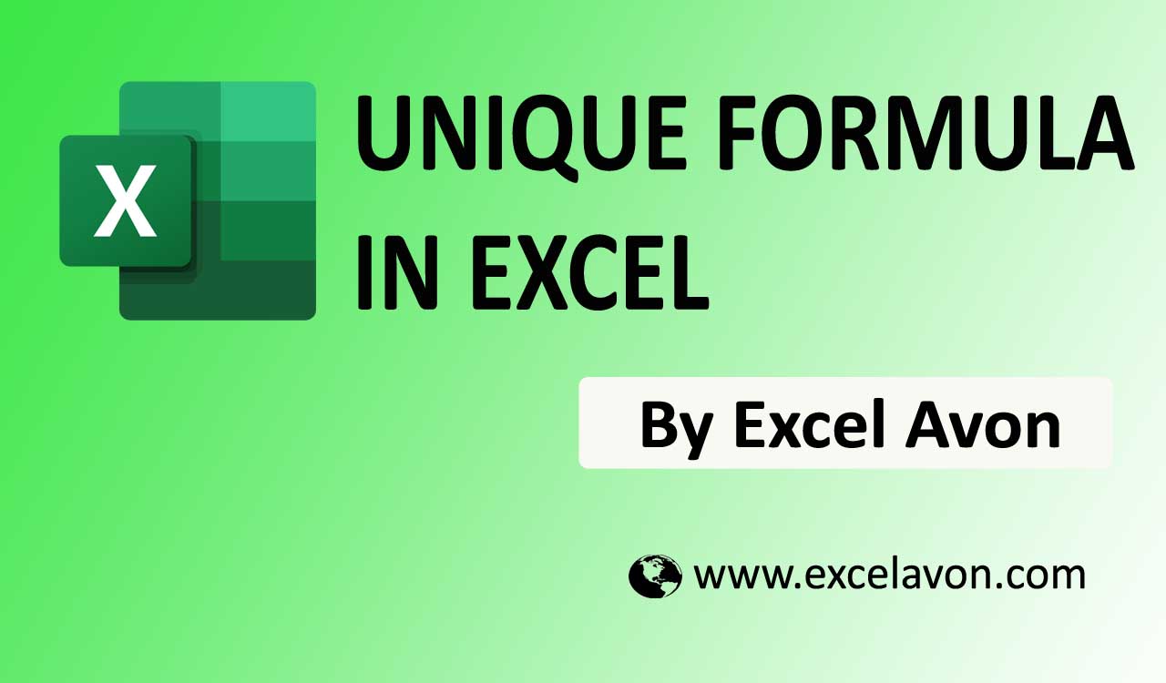 how to find unique text in excel using formula