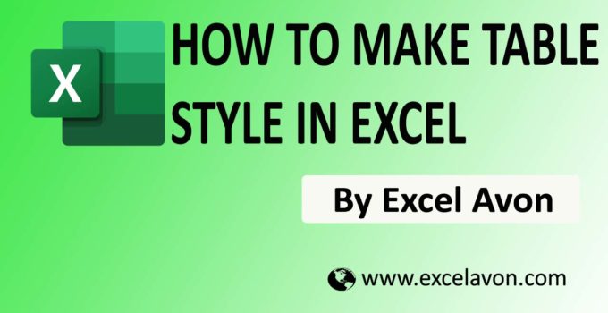 How to Make Table Style in Excel Easily(2 Examples)