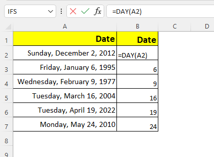 extract day from date php