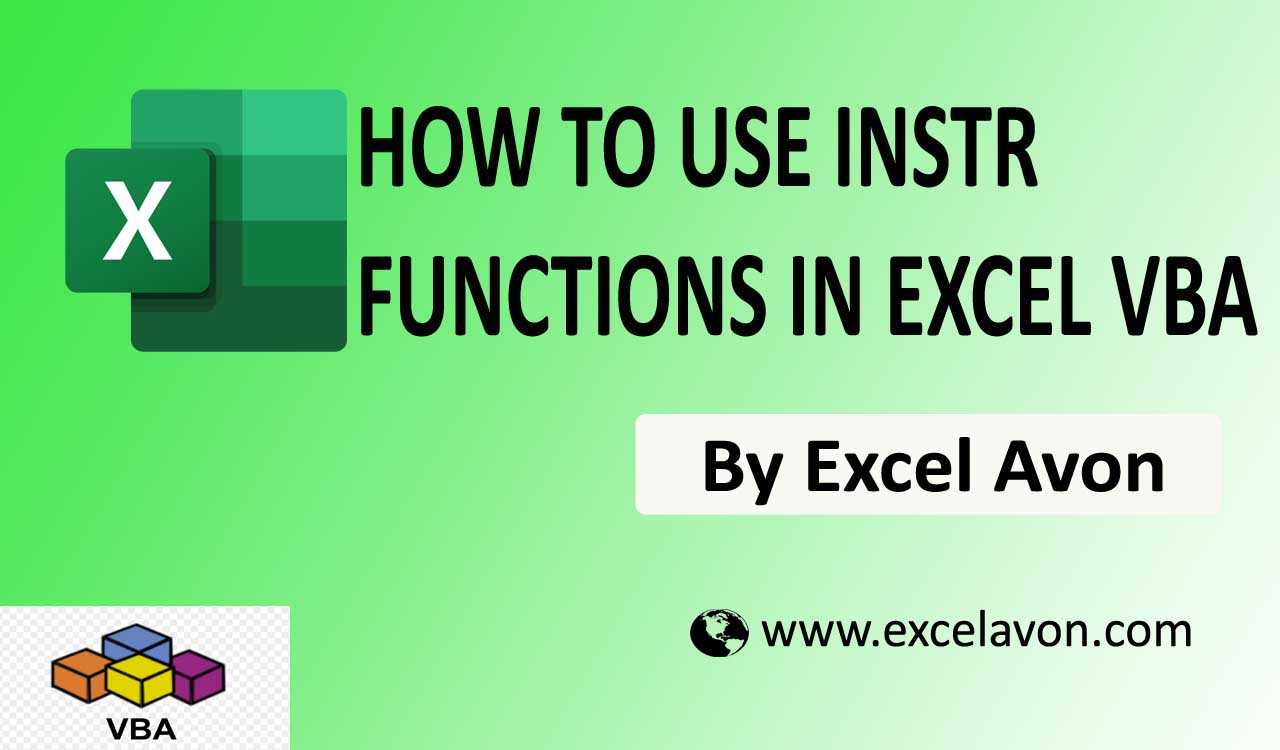 How to use InStr Function in Excel VBA