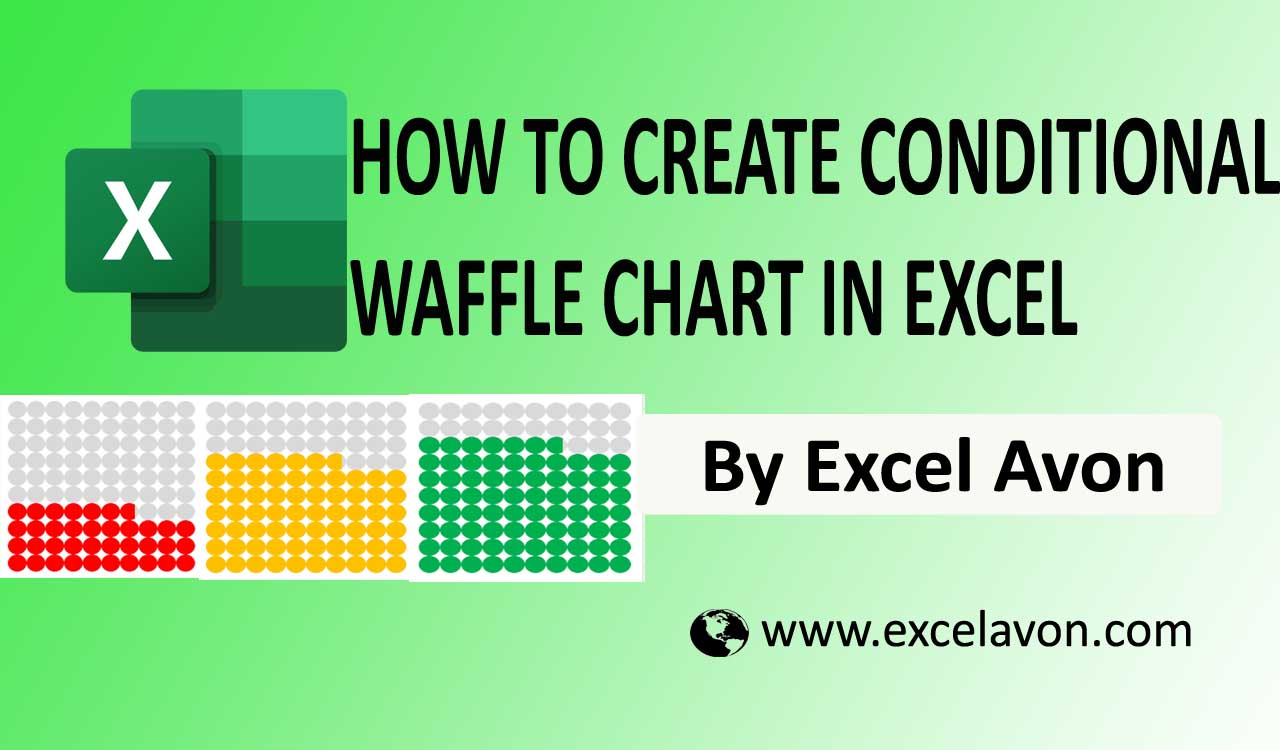 How to create conditional waffle chart in excel