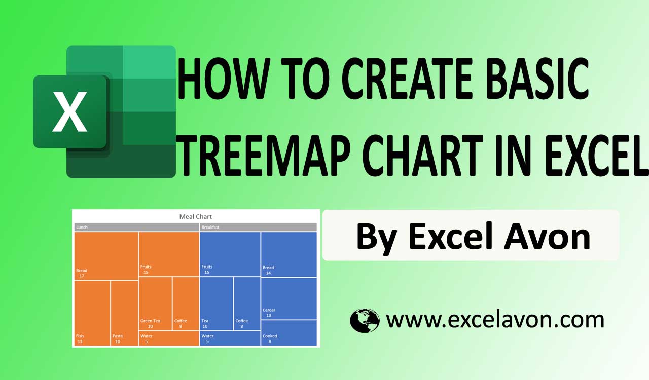 How to create Basic treemap chart in excel